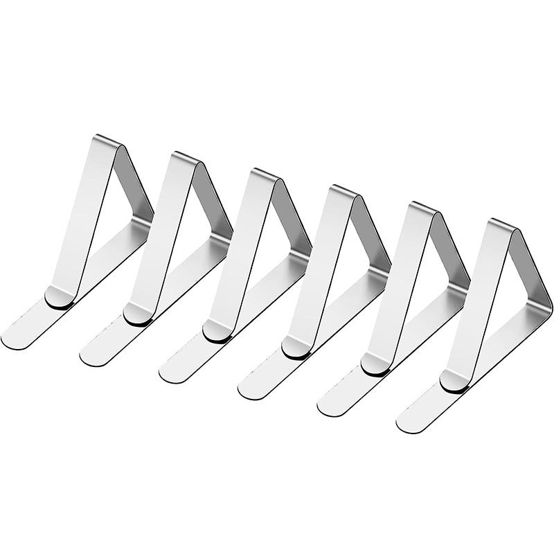 LMETJMA 12Pcs Tablecloth Clips Heavy Duty Picnic Table Clips Stainless Steel Table Cloth Cover Clamps Table Cloth Holders JT199