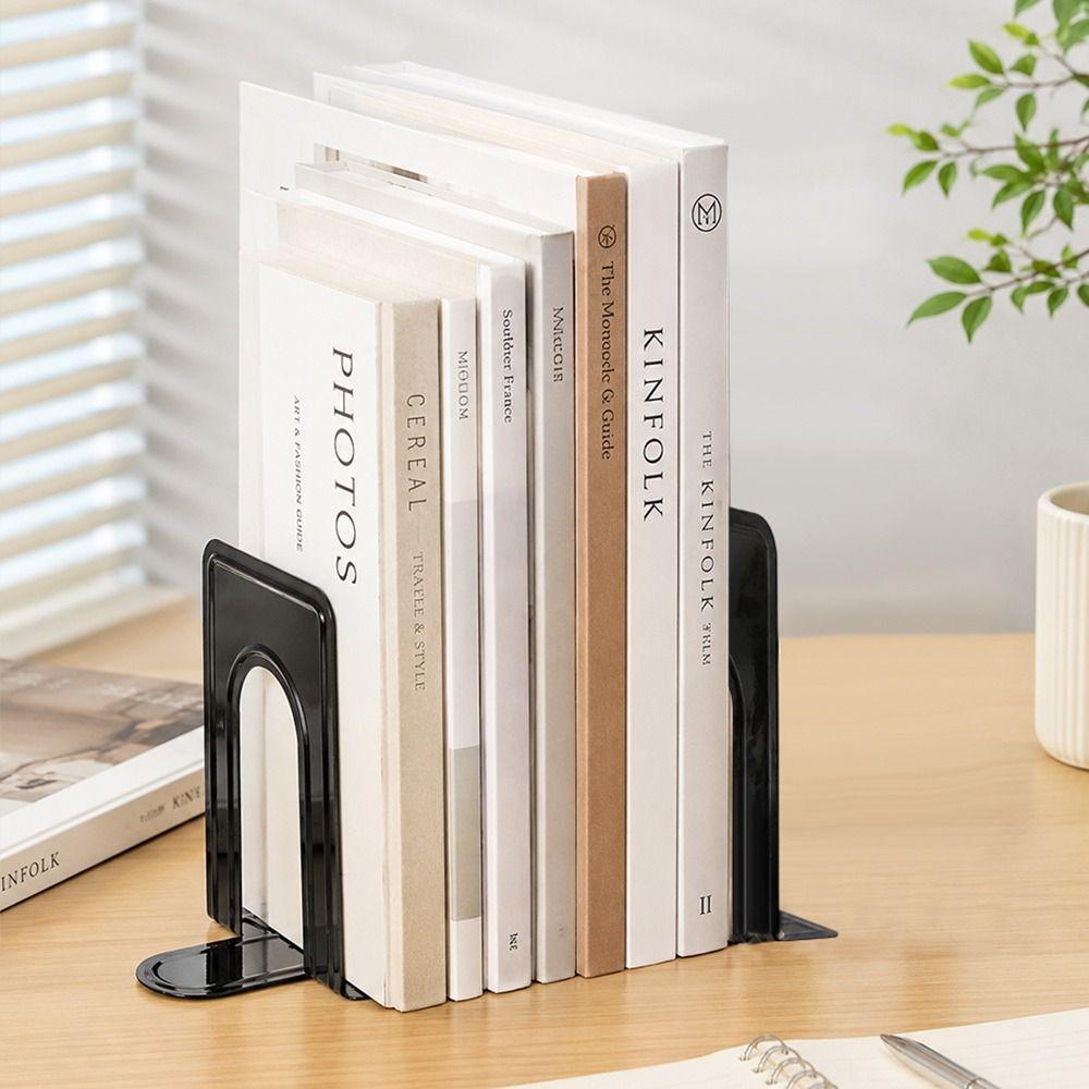 2Pcs Metal Book Supports Round Top Book Stopper Durable Desktop Bookshelf Organizer  Gift