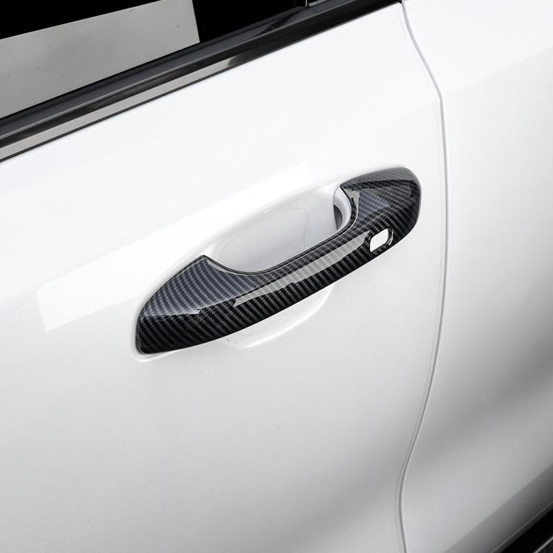 Car Exterior Accessories Touch/Button Style Carbon Fibre Gloss Black Exterior Door Handle Trim For Kia Sorento MQ4 -2026