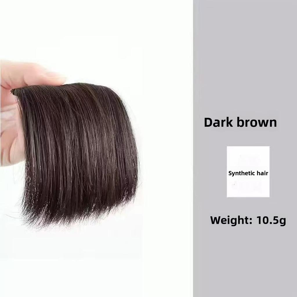 Synthetic Short Straight Pad Invisible Hair Extension Lining of Hair Top Side Cover Hairpiece for Women
