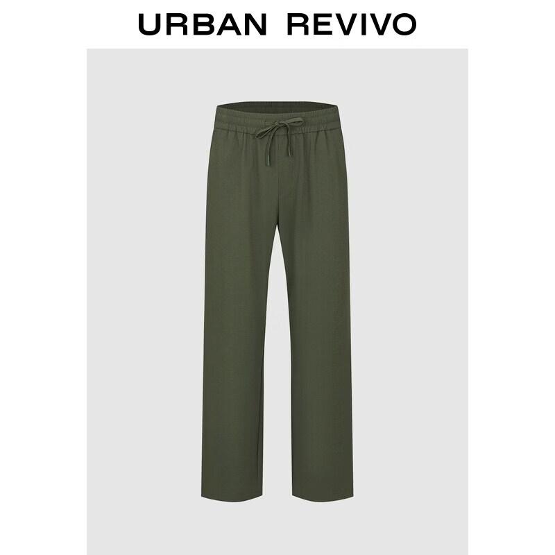 UR2026 Men s Elastic Waist Drawstring Straight-Leg Pants 32