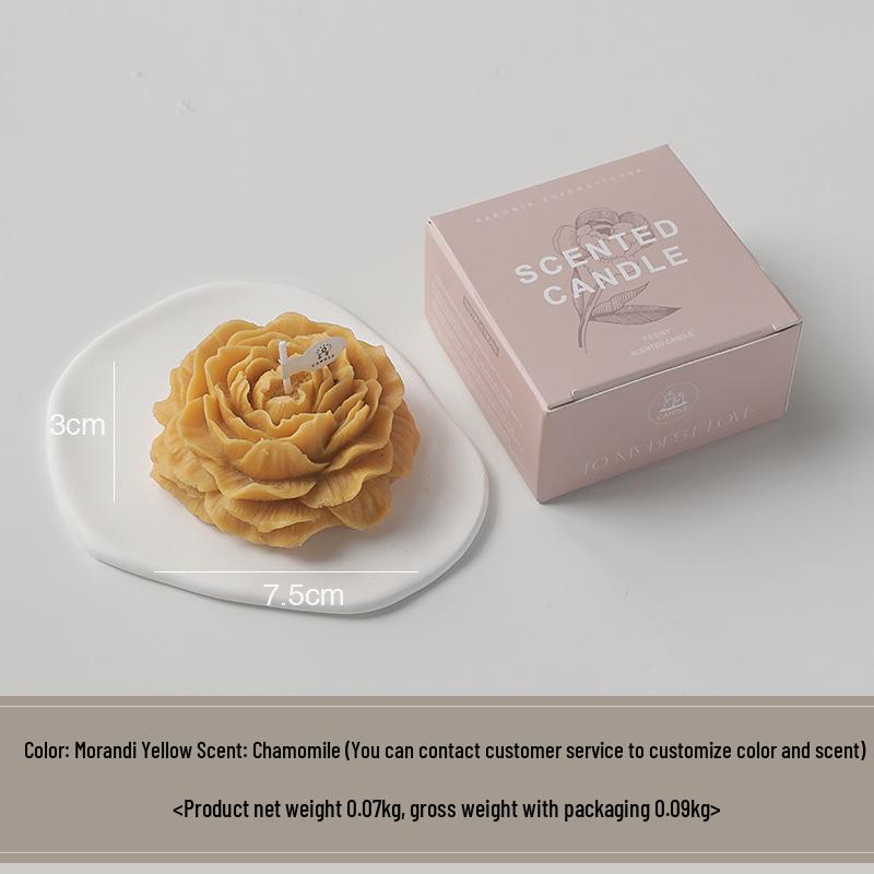 Peony Scented Handmade Candle - Creative Mother's Day Gift & Fragrance Ornament