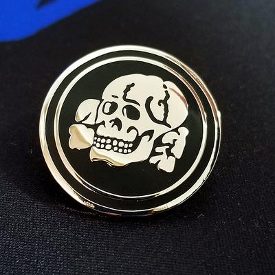 Metalowa odznaka Czaszka Odznaka Pamiątka kolekcja