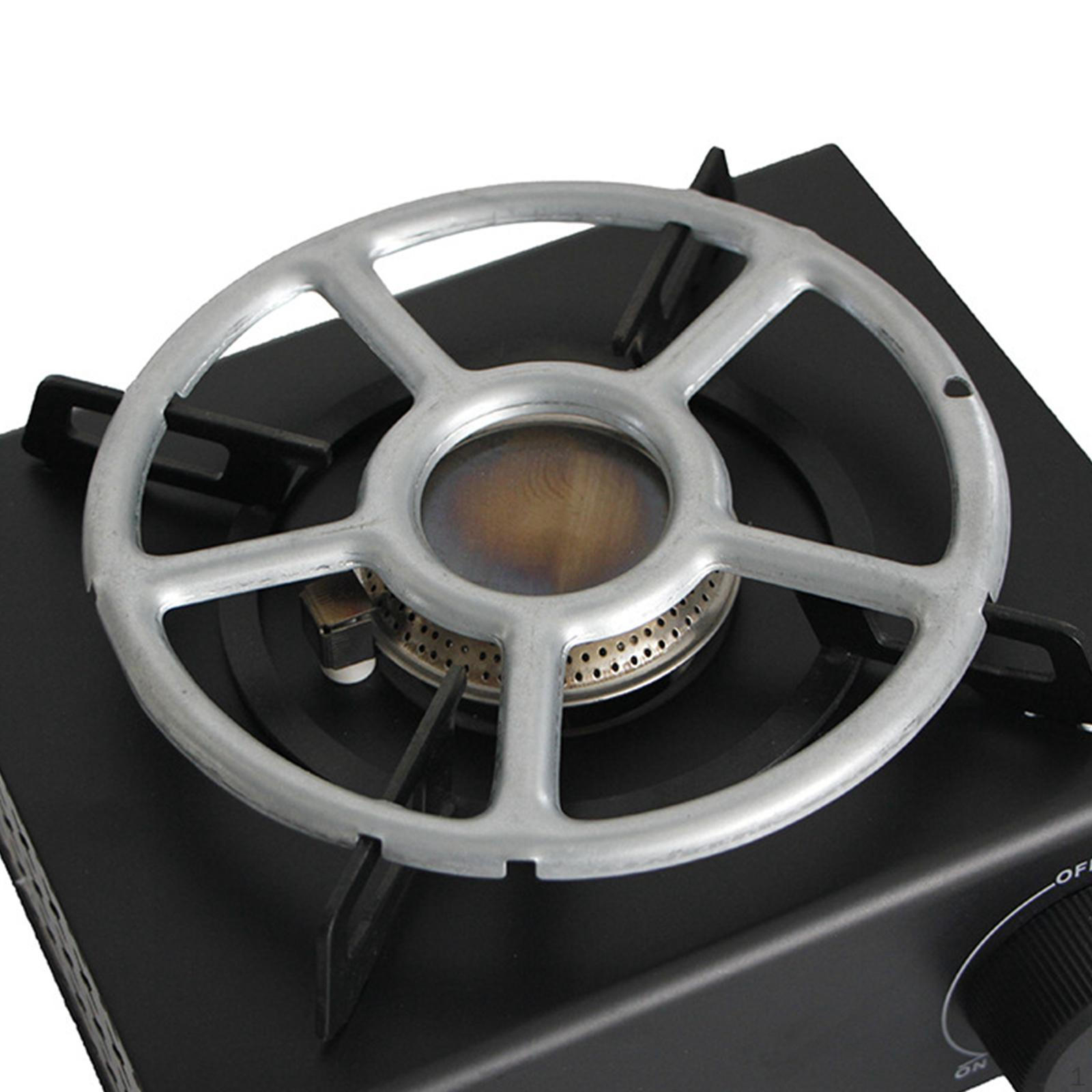 

Газовый редуктор Подставка Верхняя опорная полка Крышка из нержавеющей стали Кофейник Пикник Мерцание 15.5cm