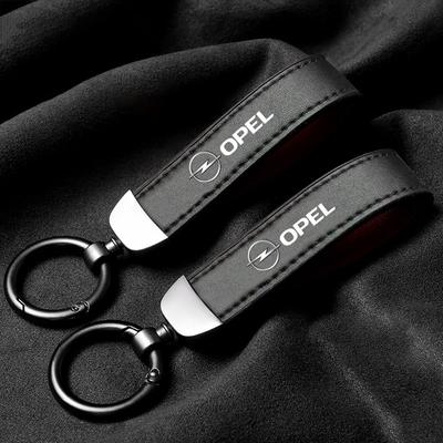 Car Key Chain Rings Leather Emblem Keychain Auto Keyring For Astra Grandland Corsa Mokka Frontera Insignia Zafira Vivaro