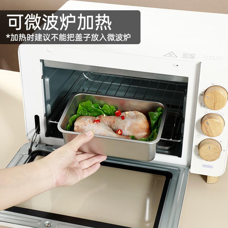 304 Stainless Steel Food Storage Container Airtight Microwave Safe Bento Box with Lock