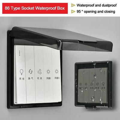 1 Stück 86 Typ Selbstklebende Ultra Dünne Wandsteckdose Wasserdichte Dose Elektrischer Stecker Abdeckung Badezimmer Wandschalter Schutzabdeckung