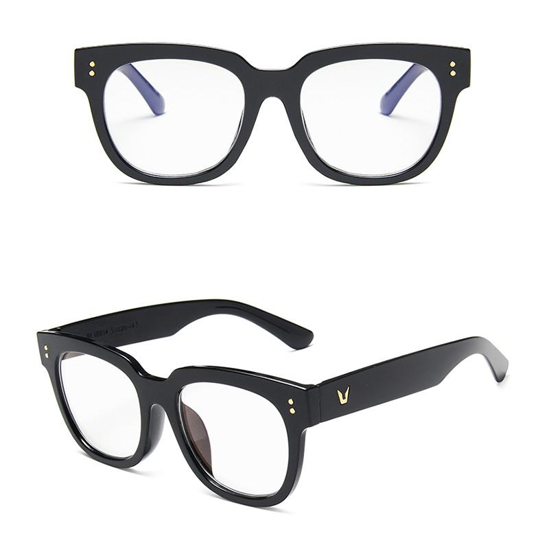 2 Pairs of Light Luxury Anti Blue Light Glasses Fashionable Rectangular Transparent Lens Computer Glasses Unisex
