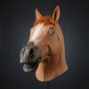 Mask Latex Horse Head Mask Horror Cosplay Costume For Halloween Party Theater Event Performance Props