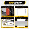 12 Steps Wall Mounted Ladder Attic Loft Stairs Corrosion-resistant Folding Telescopic Stairs W/ Anti-slip feet & Safe Handrails