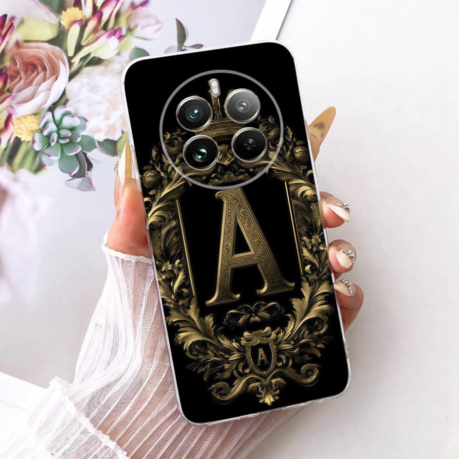 Fashion Crown Letter Case For Realme 12 Pro+ / 12 Pro Soft Silicone TPU Back Cover For Realme 12Pro Plus 5G Phone Cases