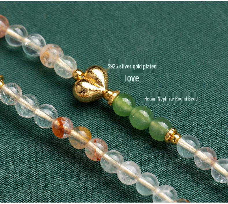 Hand-Woven White Crystal Pendant Necklace Lanyard for Sweaters