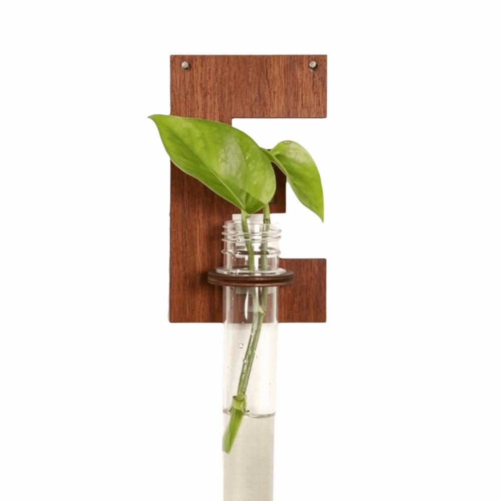 Flower Holder Wooden Hydroponic Planter Shelf A-Z Alphabet Vase Wall Decoration Home Ornaments Retro Flower Pot Indoor Garden