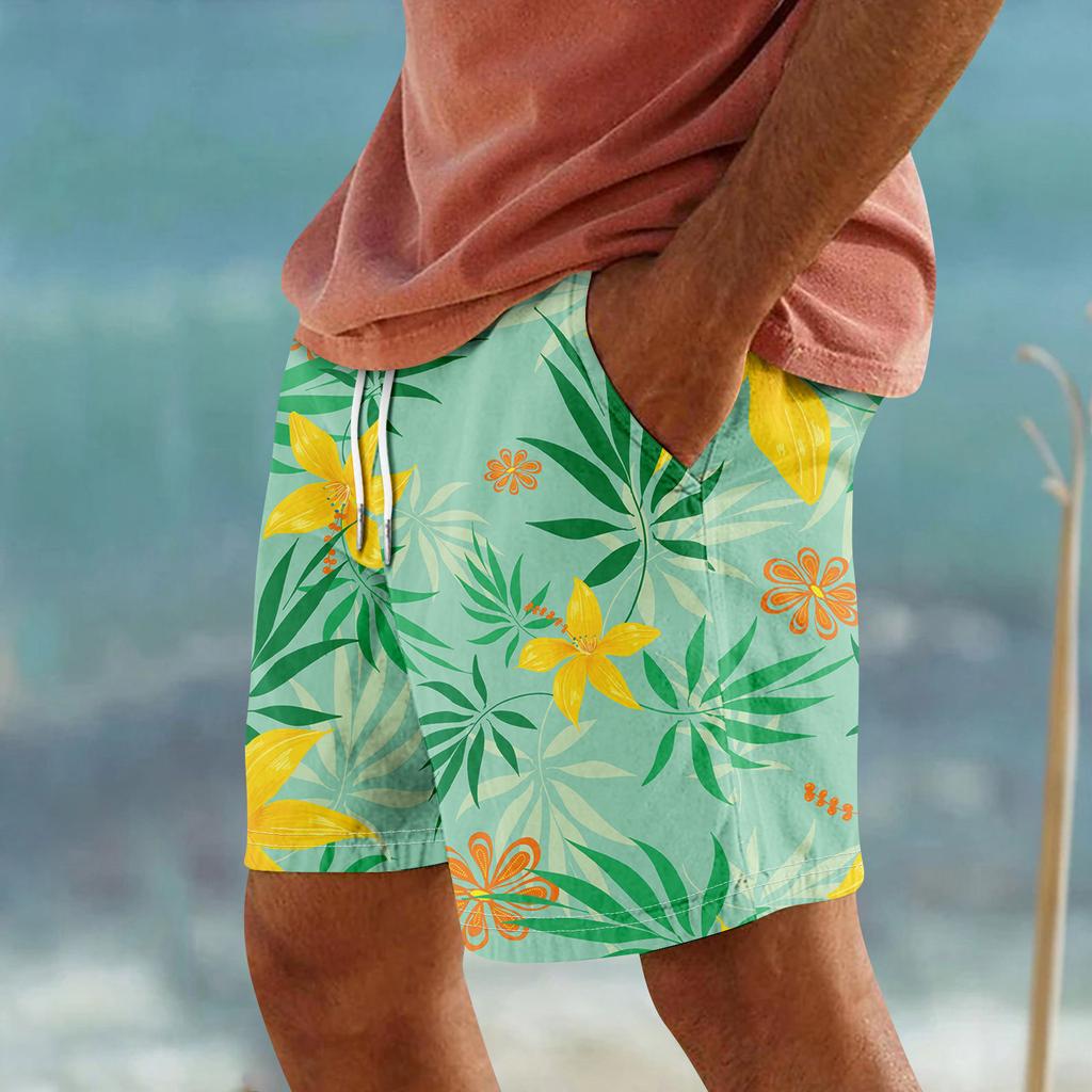 Herre Sport Bomull Lin Casual Løse Shorts Casual Lomme Joggeshorts Bukser