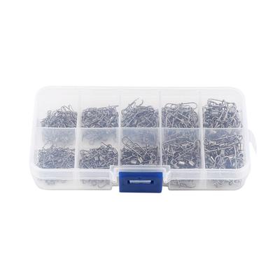 210 Stück Angel-Wirbelverbinder-Set mit Box Karpfenangelzubehör