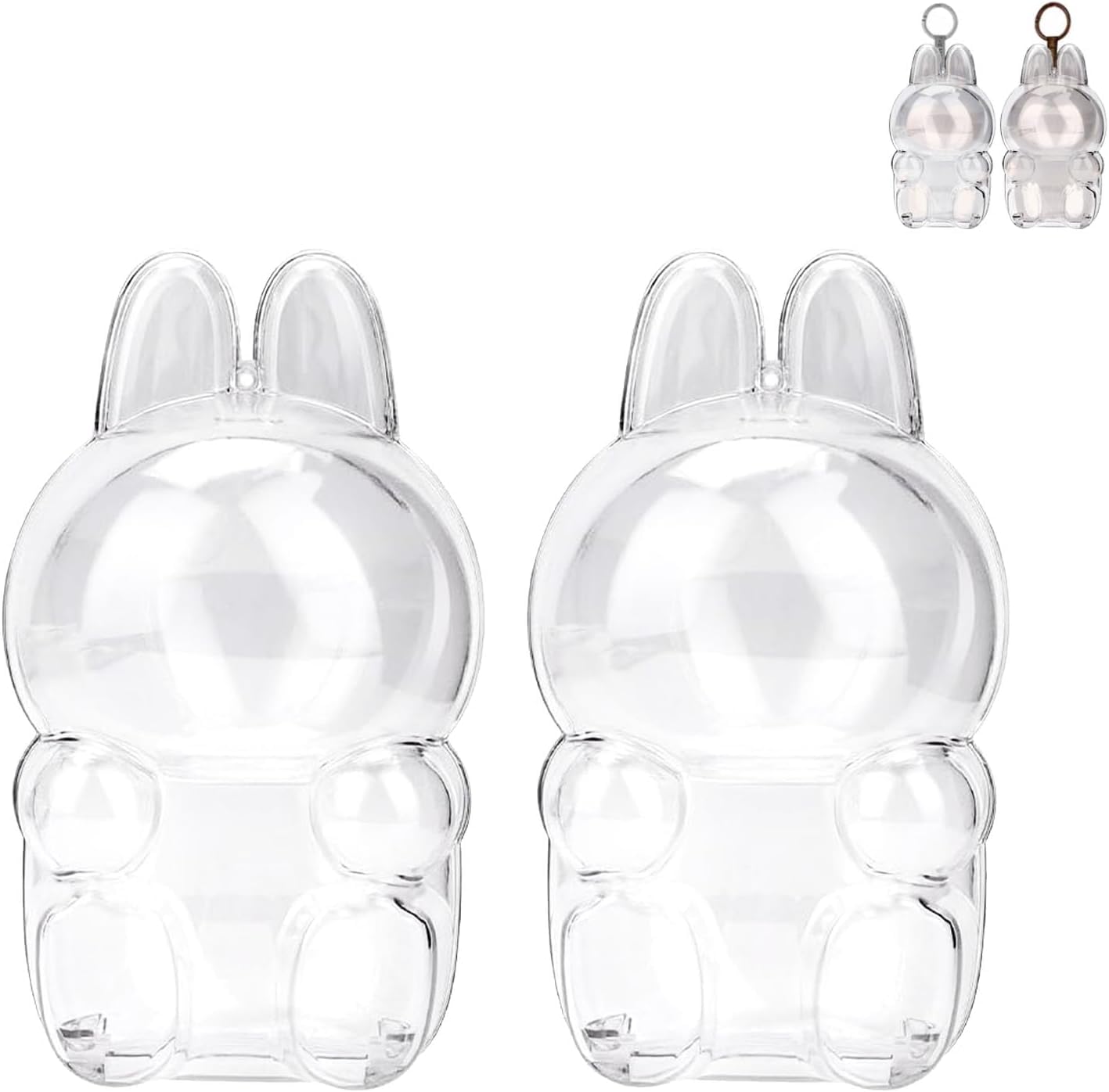 

Set of 2 Clear Case Plush and Portable Storage Bags with Ample Space and 17cm Portable of Covers, Pouches, Dustproof, Waterproof, Stain-Resistant,