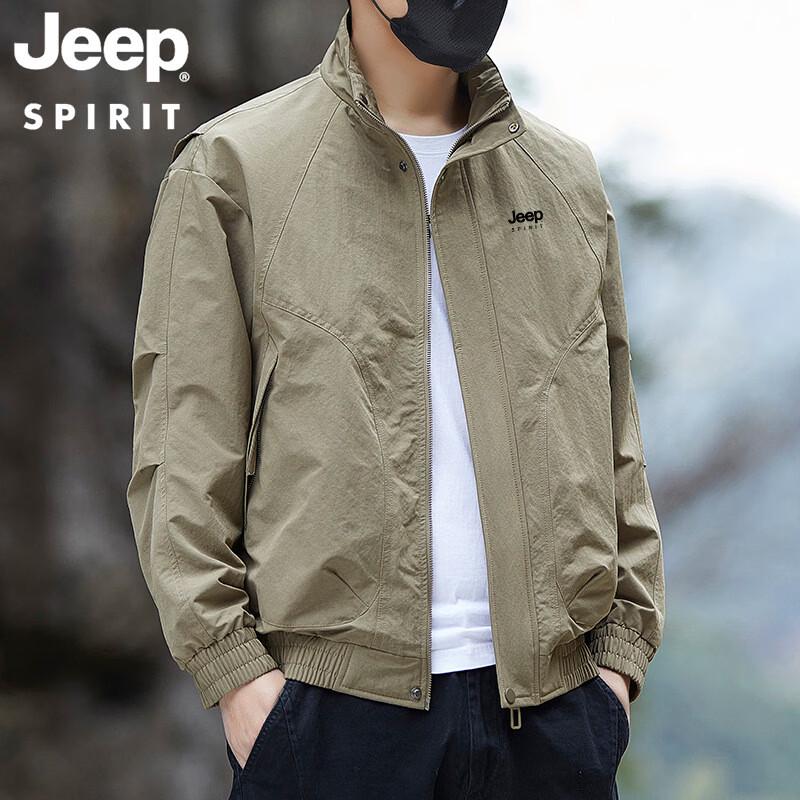 JEEP SPIRIT Men s Stand Collar Casual Workwear Jacket XL