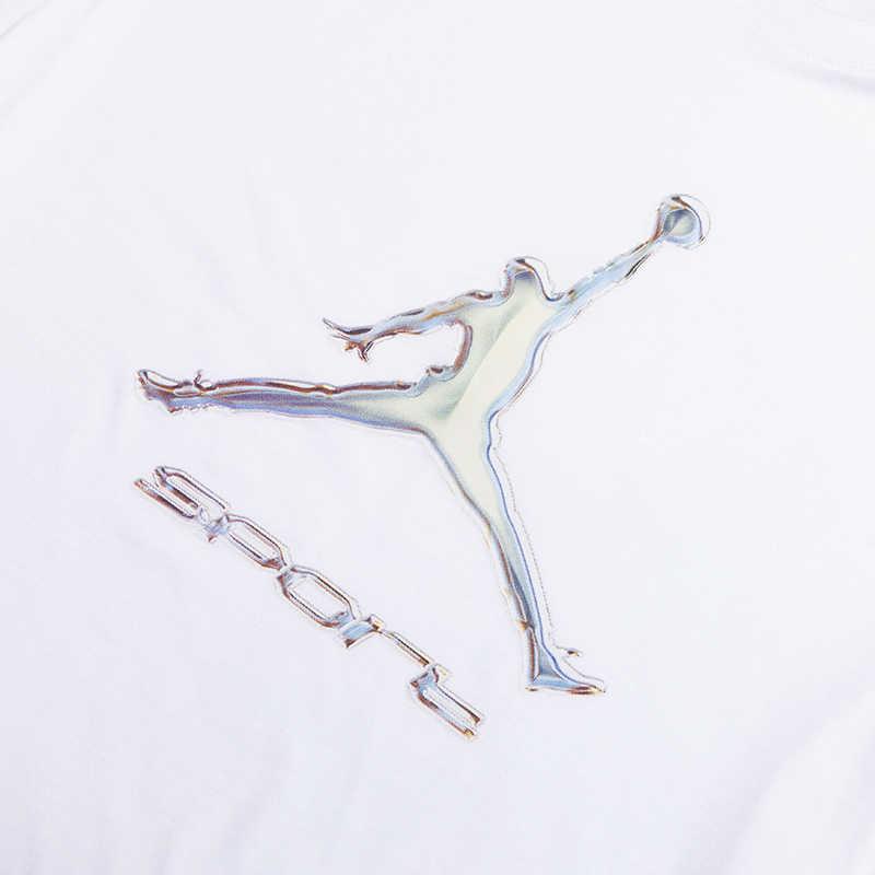 Jordan Sports Lifestyle Series Pullover Breathable Running Quick-Dry Short Sleeve T-Shirt Men Tops White HQ7985-100