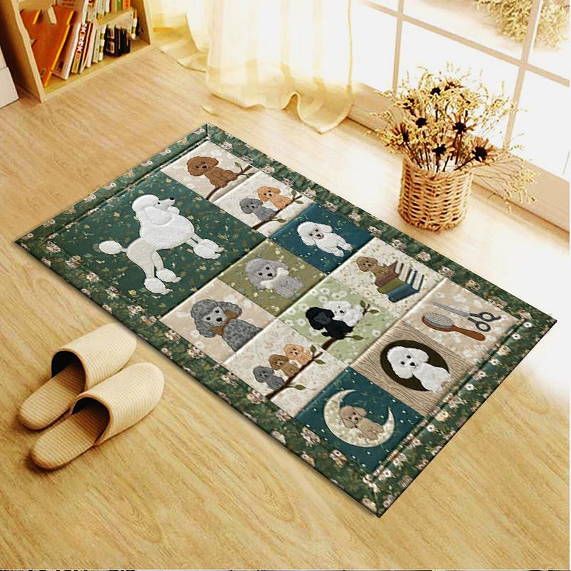 2025 New Poodle Carpet Rug for Living Room Bedroom Home Sofa Decoration,Kids play Non-slip Floor Mat100