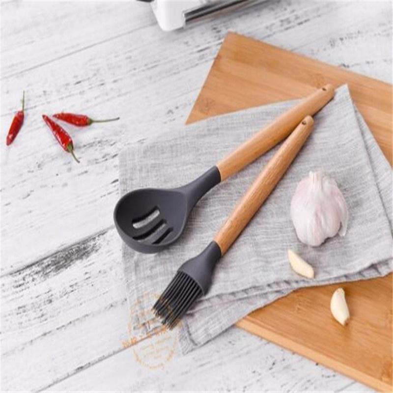 Wooden Handle Silicone Kitchenware