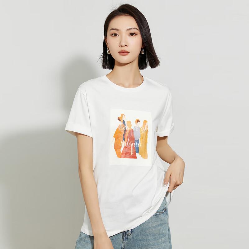 

Tatu Women s Loose Print Short Sleeve T-Shirt One Size