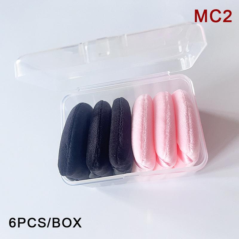 6 Pcs/Box Triangle Powder Puff Face Makeup Sponge Soft Velvet Cosmetic Puff Blender Beauty Foundation Sponge Make Up Accessories