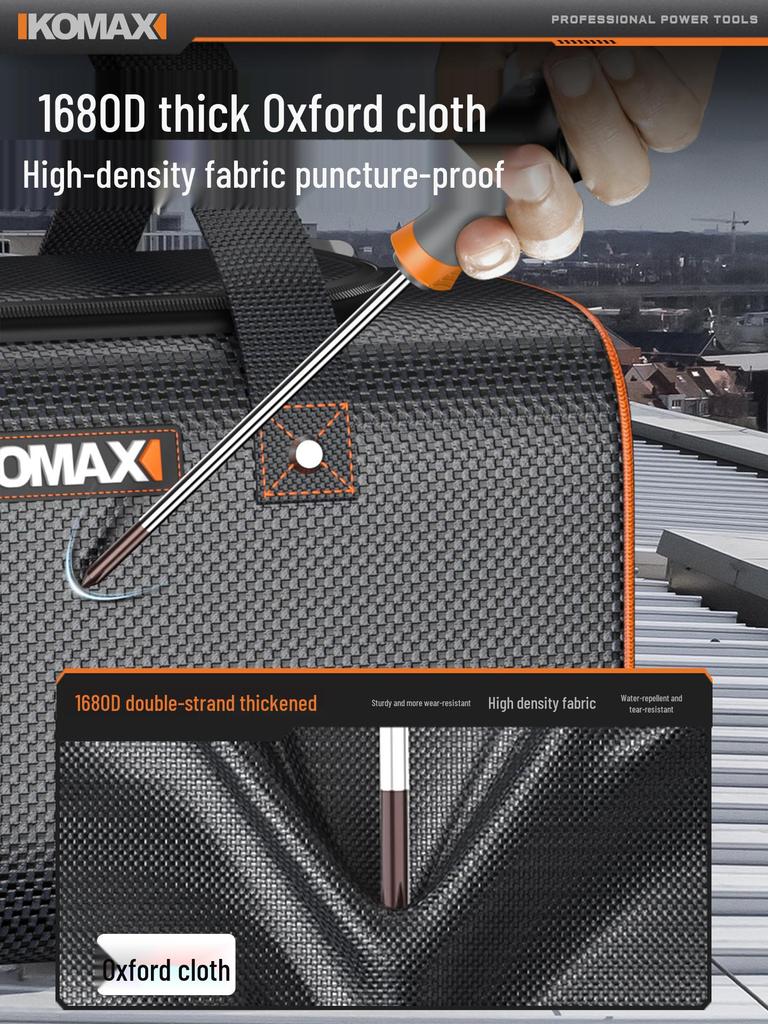 Portable Electrician's Toolkit: Durable Canvas Repair Storage Bag