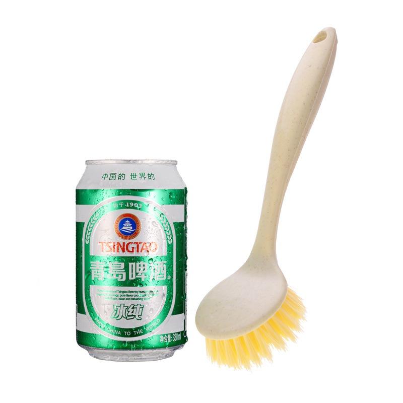 Kitchen Cleaning and Dishwashing Brush Can Be Hung Oil-free Long Handle Dishwashing Brush Stove Top Cleaning Brush Wheat Straw Pot Brush