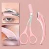 Macro Eyebrow Scissors, Crescent-shaped Eyebrow Grooming Knife, Eyebrow Comb, Curved Moon-shaped Eyebrow Shaping Knife Set
