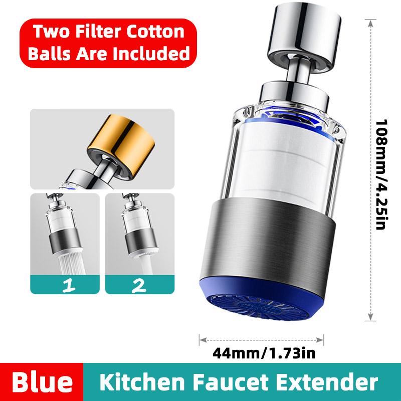 Faucet Filter Nozzle Household Kitchen Water Purifier Splash Proof Extender Vegetable Sink Water Purifier Dual Mode
