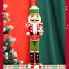 Classical Wood Candy Cookie Nutcrackers Soldier 38cm Holiday Decorative Figurine for Mantle Table Centerpieces Decors