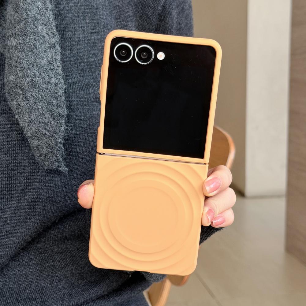 Soft Silicone For Magsafe Magnetic Water Ripple Case For For Samsung Galaxy Z Flip 7 6 5 4 3 5G Wireless Charging Shockproof Cover