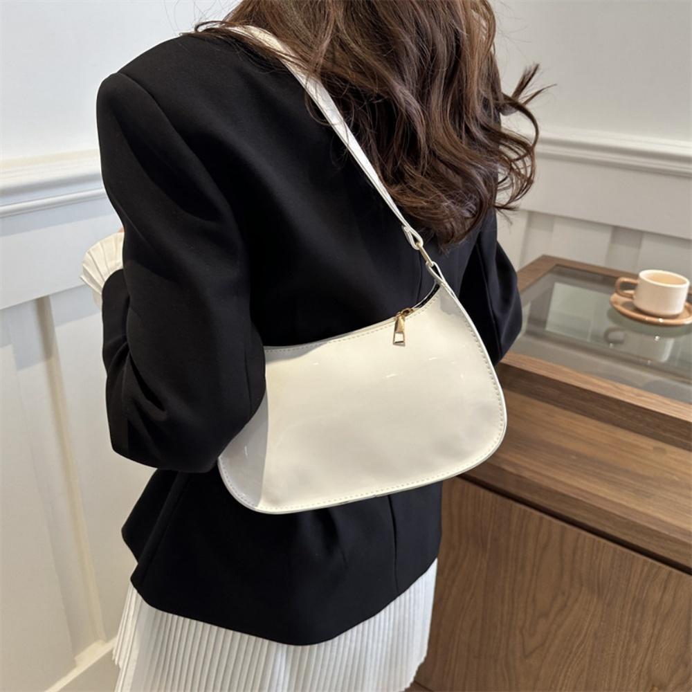 Retro Solid Color PU Leather Shoulder Underarm Bag Women's Fashion Handbags Casual Purses and Handbag Ladies Hand Bags for Daily