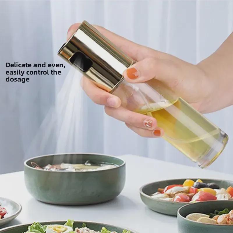 Air Fryer Oil Spray Bottle - High Pressure Glass for Kitchen Cooking and Fat Reduction