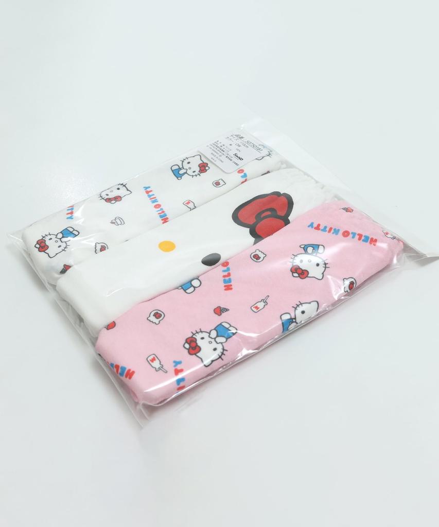 chil2 Hello My Kids' Panties, Kitty, Melody, Kuromi, Sanrio, All-Over Print, 3-Piece Set, Girls, 50750381-110OW
