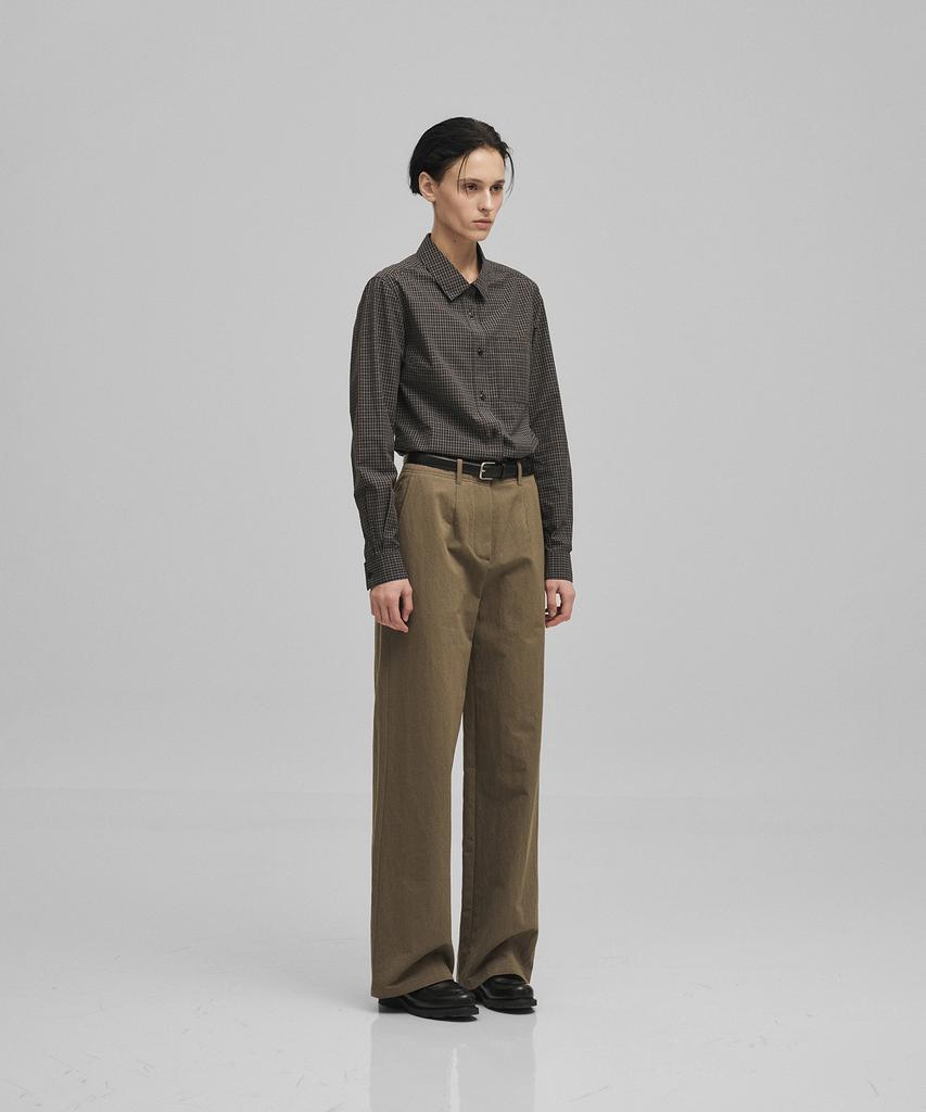 ANOTHER OFFICE WOMEN W. Uniform Chino Pants (Dark Khaki)
