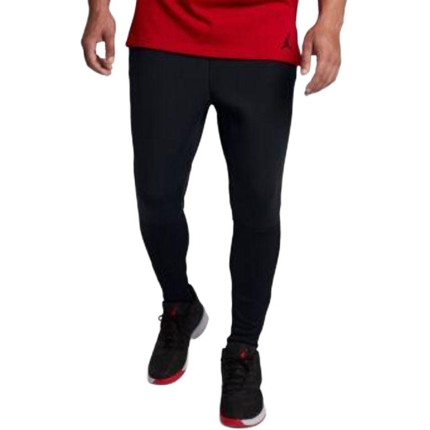 Jordan Logo Print Elastic Waist Tapered Casual Pants Men Bottoms Black 880971-010