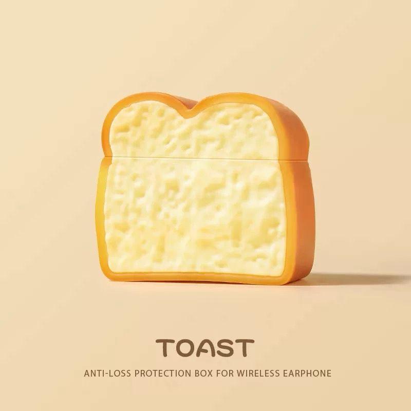 

Set Fancy Airpods4 Noise Reduction Four Generation Pro Second Generation Bluetooth Toast Bread Three Generation Airpod4 Generation Earphone Case AirPods1/2 generation Toast bread (send hook)