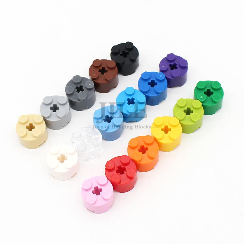 50PCS MOC Bricks Parts Round 2x2 with Axle Hole 3941 Educational Building Blocks Compatible Construction Assembles DIY Toys