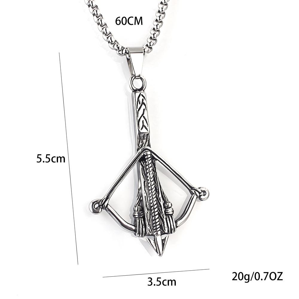 Necklace Hip Hop Anchor Bow and Arrow Fashion Retro Unisex Pendant