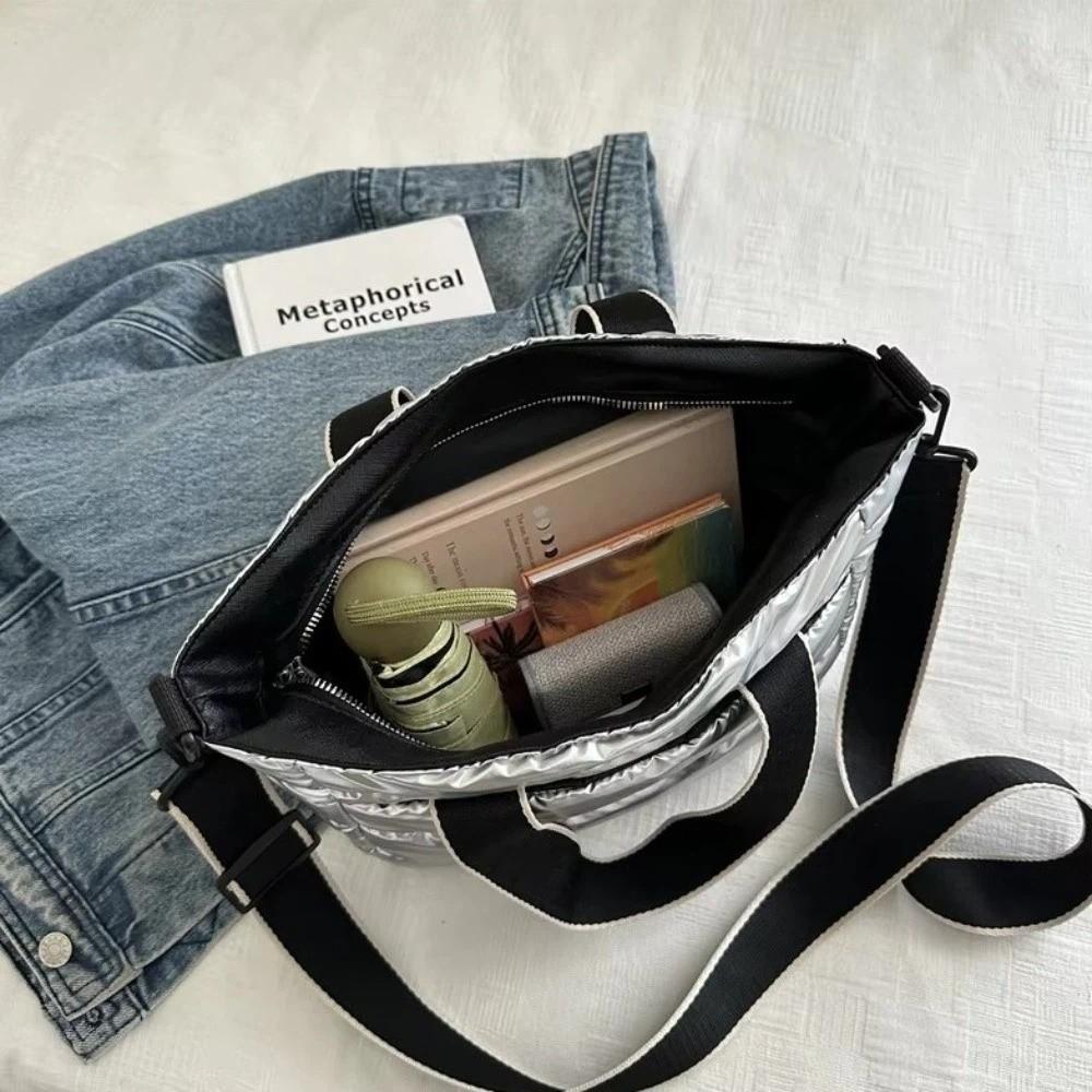 Large Capacity Lightweight Space Shoulder Bag Space Cotton Winter Quilted Crossbody Bag  Female Use