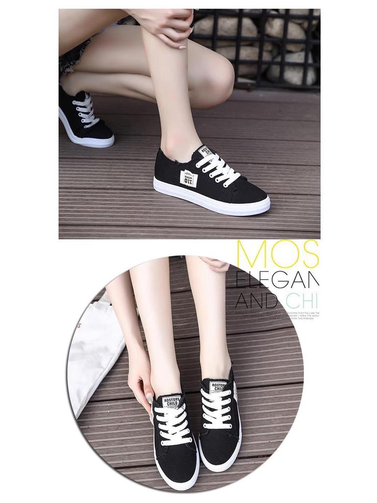 Damskie Białe Płócienne Trampki na Lato 2023 - Wiosenne Płaskie Buty dla Studentek i do Sportu