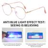 Ins Trend Round Anti-Blue Light Glasses Women Men Designers Optical Spectacle Computer Fashion Eyewear Blocking Reading Eyeglass