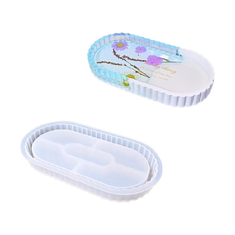 

Versatile Flower Sturdy Silicone Mould for Epoxy Resin Castes Portable for Making Unique Tray and Artistic Dishes S