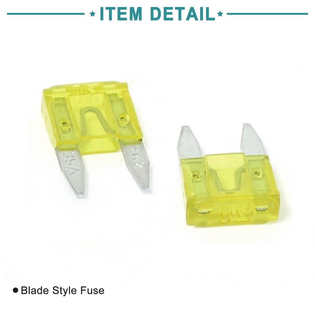 ACROPIX Fuse Small Fuse Car Truck SUV 20A Yellow 30pcs