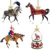 Lovely Christmas Decor Acrylic Horse Ornament For Festive Party And Celebration 8" Size