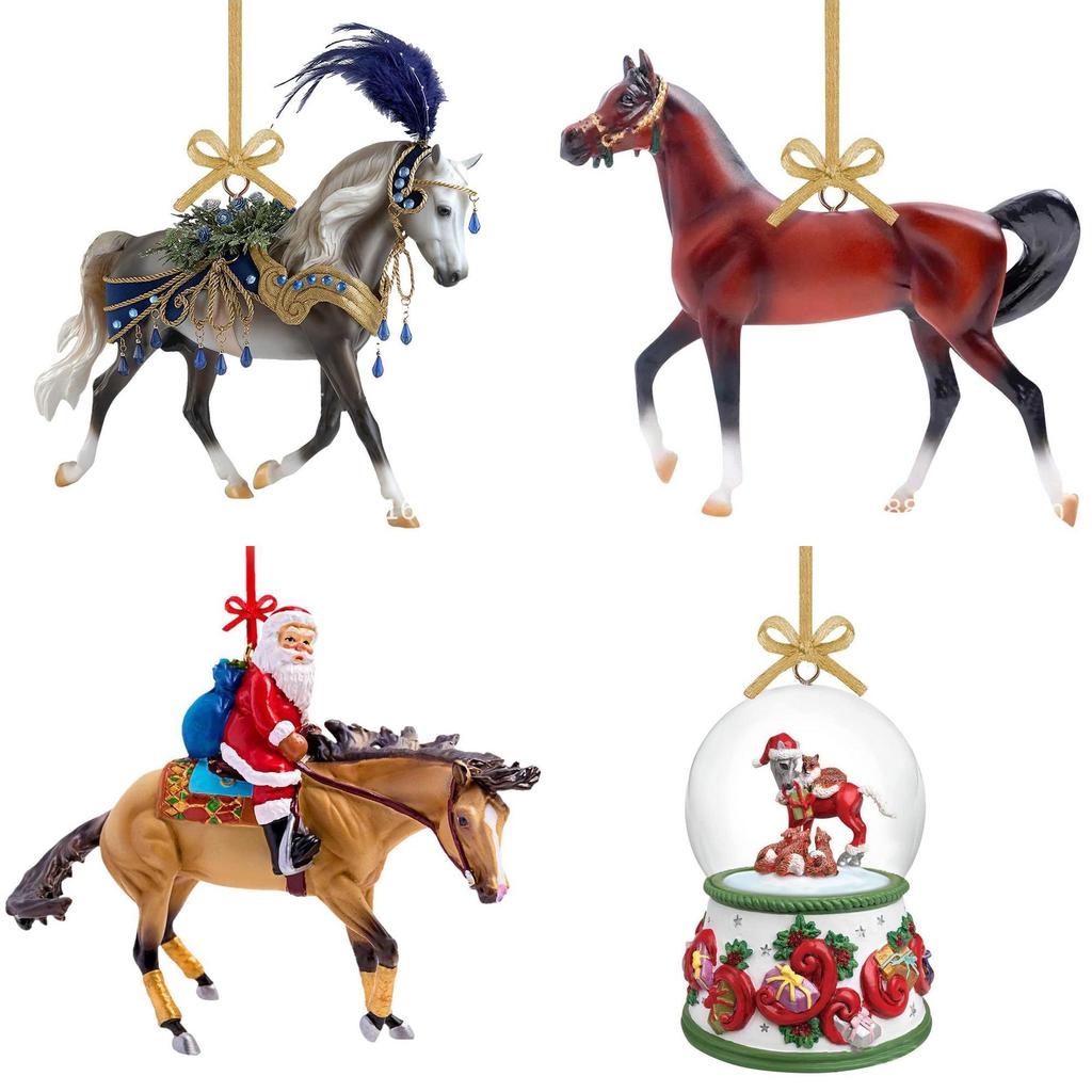 Lovely Christmas Decor Acrylic Horse Ornament For Festive Party And Celebration 8" Size