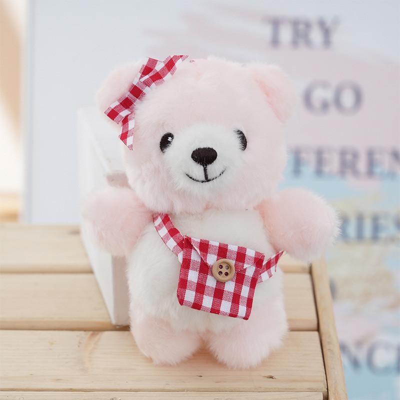 Cute Plush Bear Keychain With Soft Fur For Car And Bag Decor