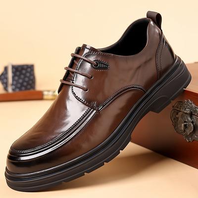 Designer Brand Elegant Brogue Shoes Classic Brown Men's Business Dress Shoes Interview Commuter Men's Leather Driving Shoes