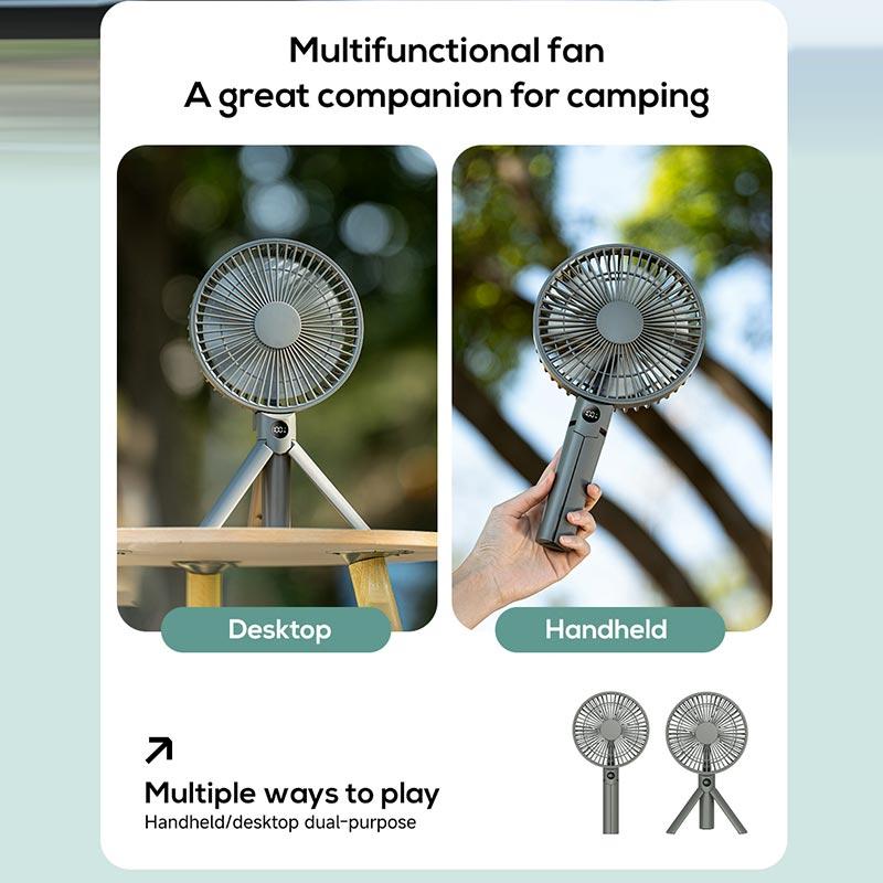 Tripod Portable Multifunctional Fan For Outdoor Camping Tent Desktop USB Rechargeable Foldable Portable Fan Handy Fan New